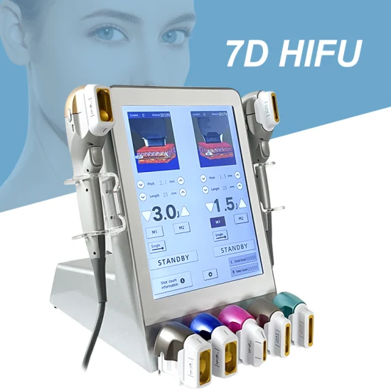 Professionelle hautstraffende fokussierte Ultraschall-Hifu 3D 4D 7D 9d Gesichts-Y Corporal 7D Hifu-Gesichtsmaschine