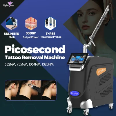 2023 Neuer Pikosekunden-Pico-Laser ND YAG Peel Pigment Akne Schrumpfen Poren Tattooentfernung Wabensonde Hautpflege Verjüngung Schönheitsausrüstung Maschine